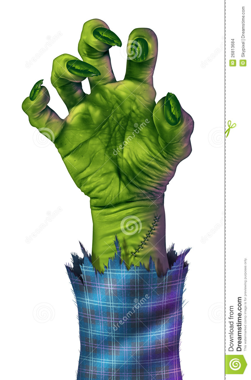 Zombie Hand Reaching To Grab Something Or Someone As A Human Like
