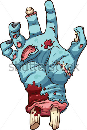 Zombie Hand  Vector Clip Art Illustration With Simple Gradients  All