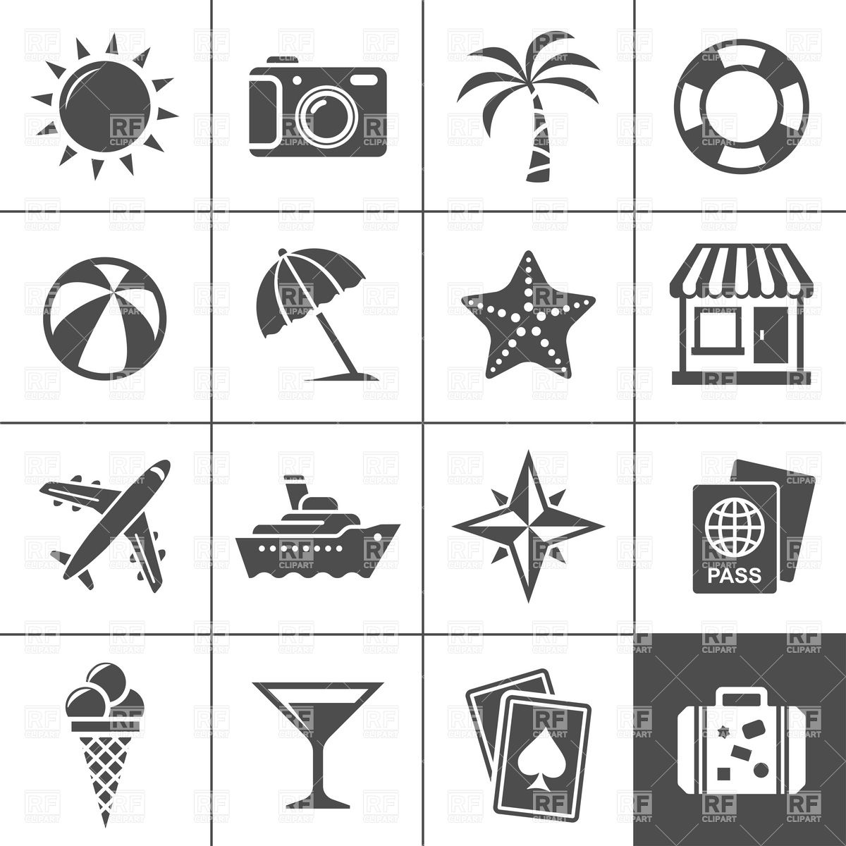 And Travel Simple Icon Set Download Royalty Free Vector Clipart  Eps