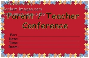 Clip Art Illustration Of A Parent Teacher Conference Notice   Acclaim