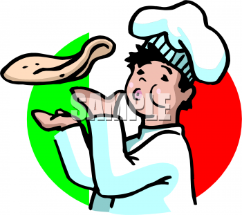 Clip Art Image Of A Guy Hand Tossing A Pizza Crust   Foodclipart Com