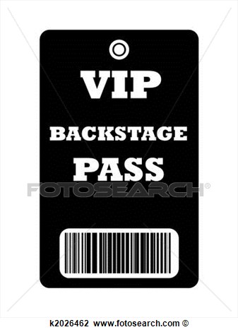 Clip Art Of Vip Backstage Pass K2026462   Search Clipart Illustration