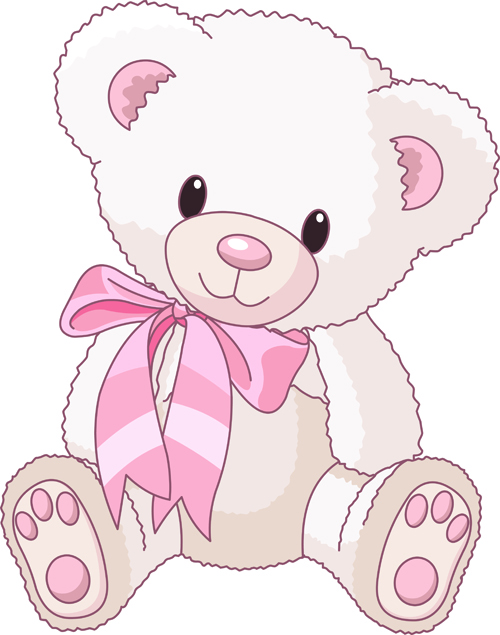 Cute Teddy Bear Vector Illustration 02   Vector Animal Free Download