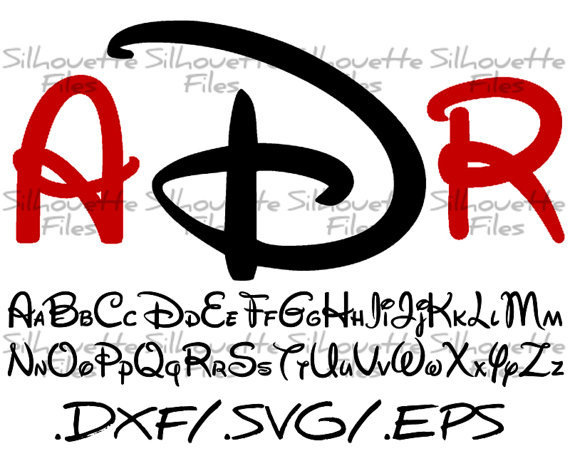 Disney Silhouette Alphabet Font Design Pour Une Utilisation Avec Votre    