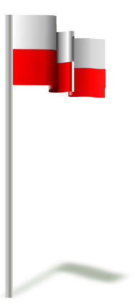 Flag Of Poland  Wind  Clipart Medium Size