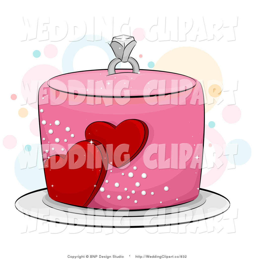 Larger Preview  Vector Cartoon Marriage Clipart Of A Pink Wedding    
