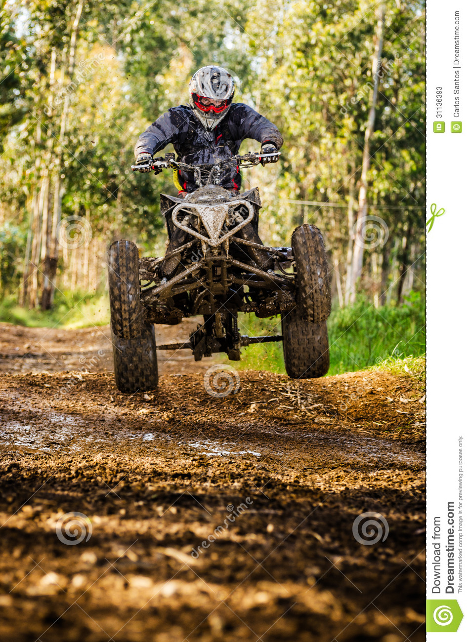 Quad Rider Jumping Stock Photos   Image  31136393