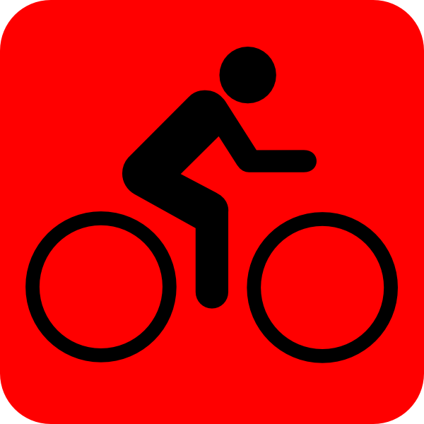 Red Black Bike Rider Clip Art