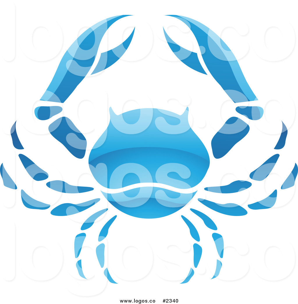 Royalty Free Blue Cancer Zodiac Sign Logo By Cidepix    2340