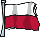 Royalty Free Poland Flag Clipart