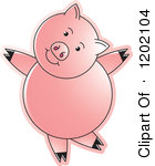Royalty Free  Rf  Dancing Pig Clipart Illustrations Vector Graphics