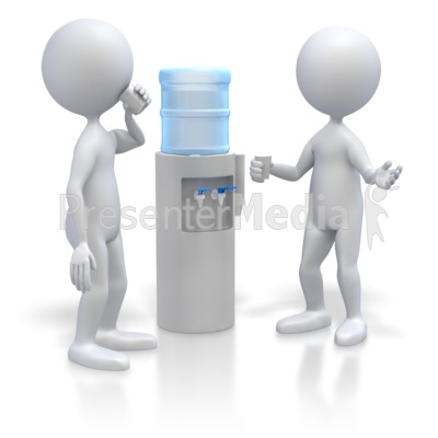 Stick Figures At Water Cooler   3d Figures   Great Clipart For