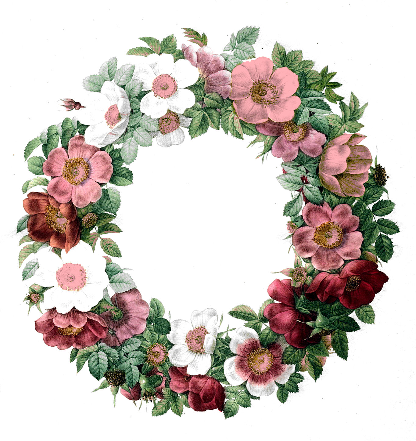 Today I M Offering Two Pretty Antique Floral Wreaths   The One At