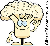 Waving Cauliflower Mascot Royalty Free Vector Clipart By Cory Thoman
