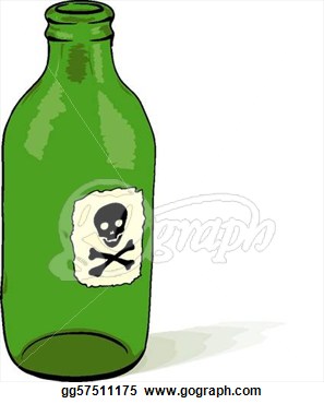 Bottle With Poison Symbol   Vector   Eps Clipart Gg57511175   Gograph
