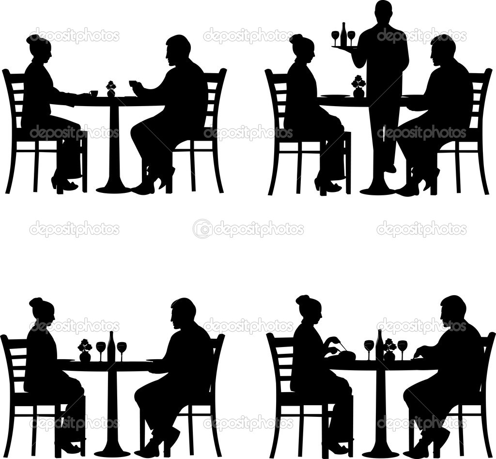 Business Lunch In The Restaurant Between Business Partners In