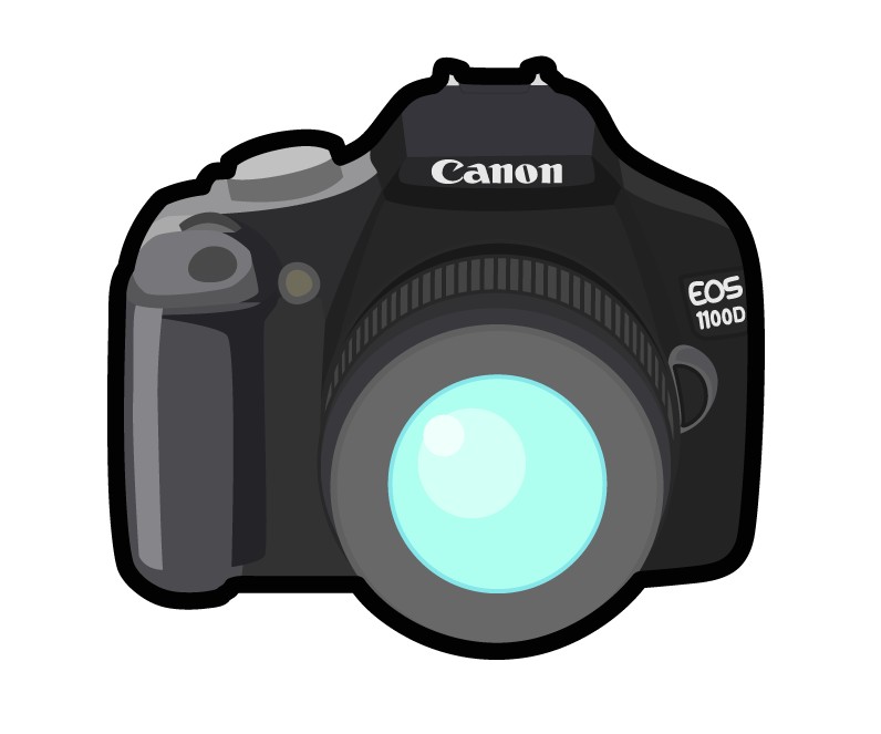 Cartoon Digital Cameras Canon Camera Sticker By