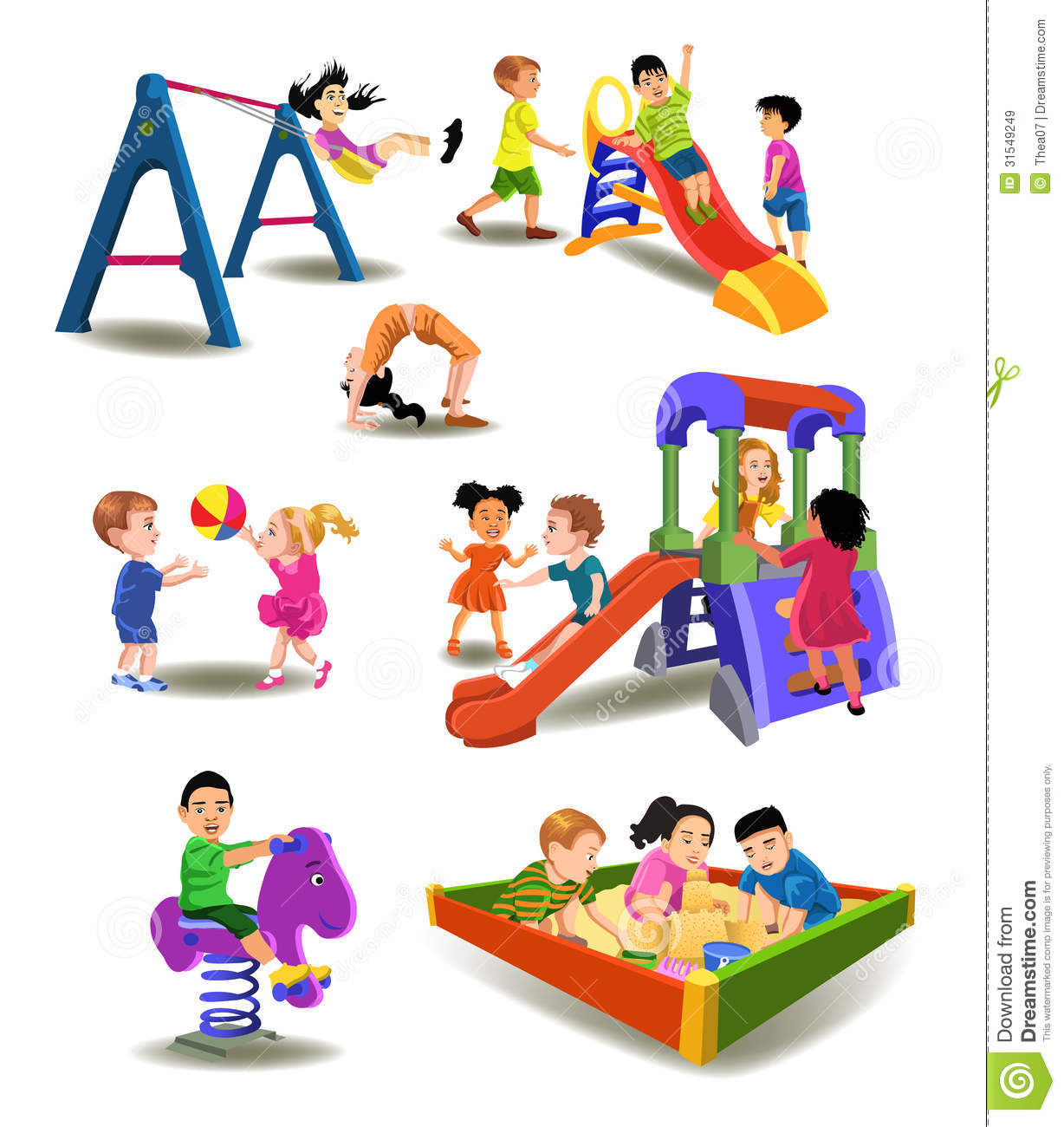 Children At The Playground Royalty Free Stock Images   Image  31549249