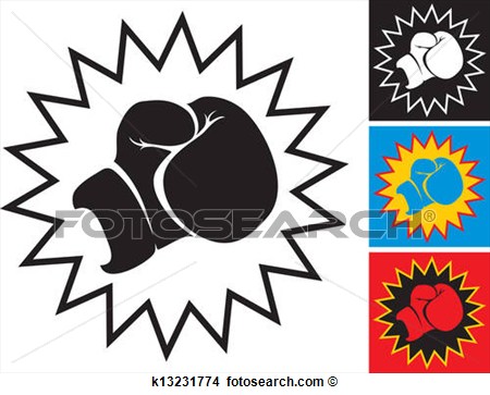 Clipart   Punch In Boxing Glove  Fotosearch   Search Clip Art