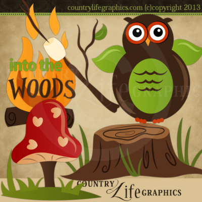 Country Life Graphics   Into The Woods Clipart Collection
