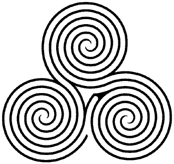 Description Triple Spiral Labyrinth Animated Gif