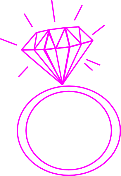 Diamond Ring  Fushia Pink Clip Art At Clker Com   Vector Clip Art