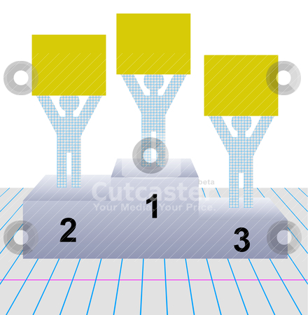 First Second Third Place Stock Vector Clipart People Figures Holding    