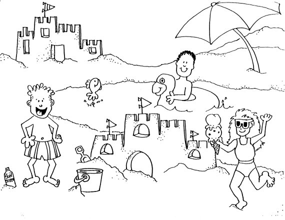 Fun Coloring Pages  Beach Coloring Pages