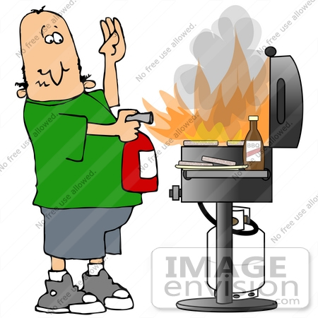 Gas Grill Clipart Kitchen Fire Clipart