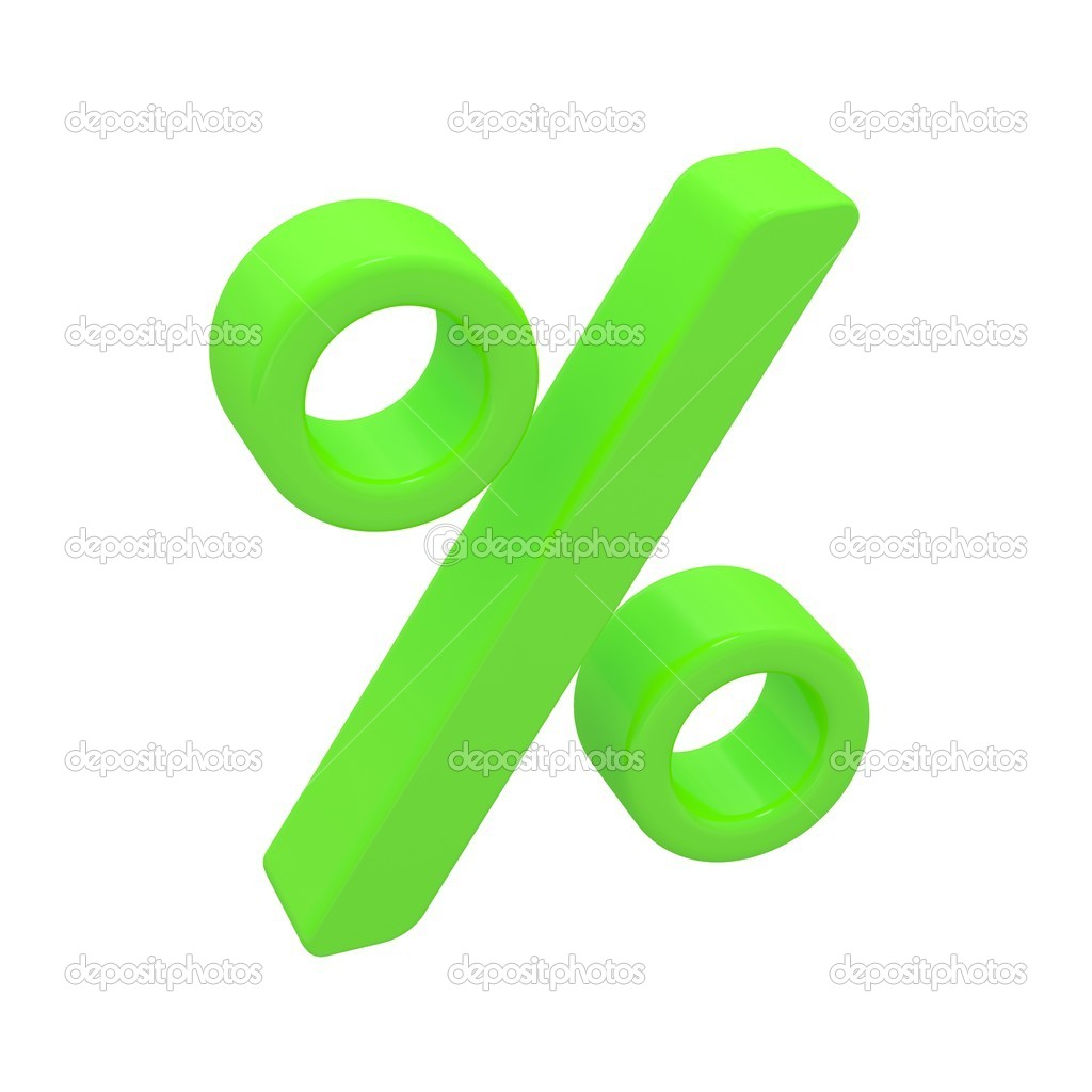 Green Percent Sign