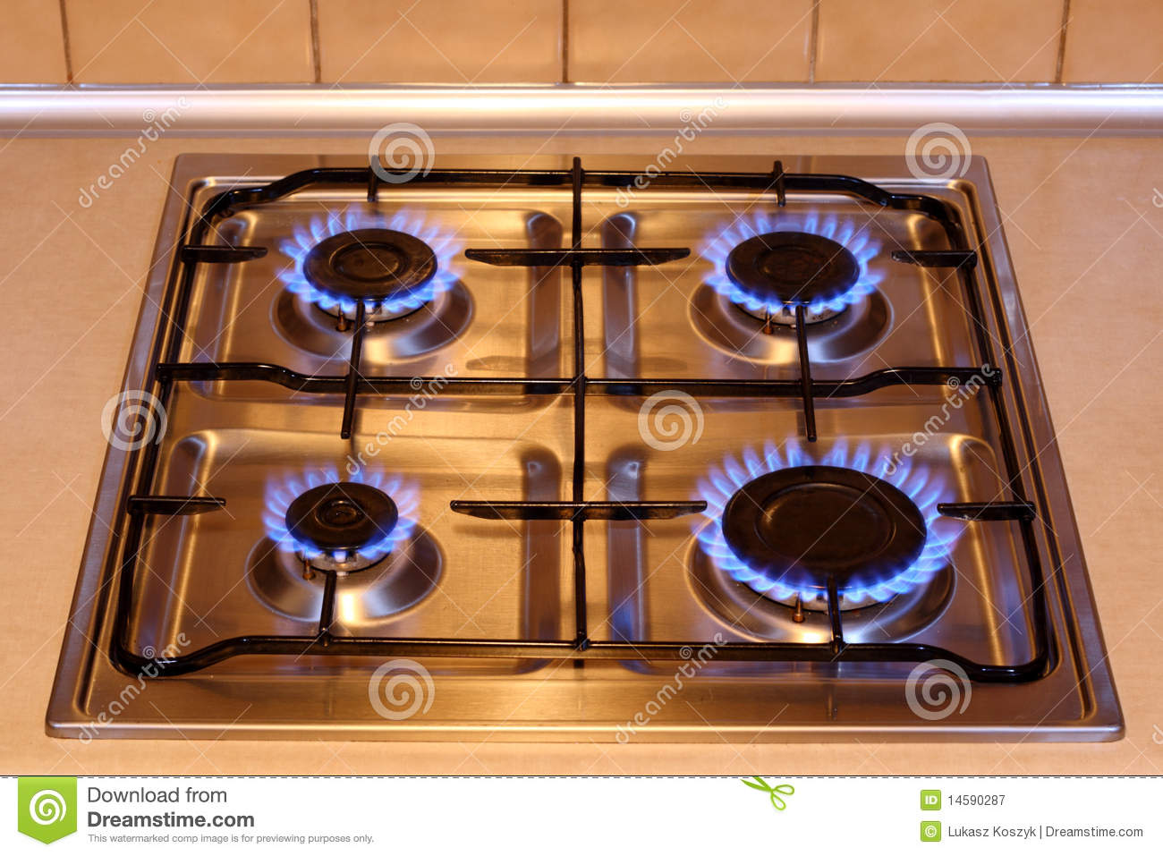 Kitchen Fire Clipart Kitchen Gas Stove With Flames