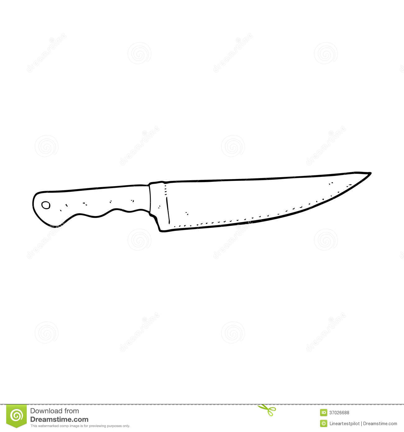 Kitchen Knife Clipart Black And White Cartoon Kitchen Knife