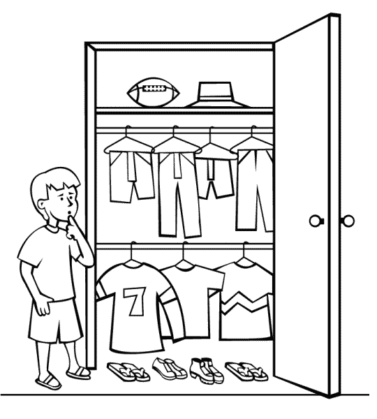     More  A Boy Stands Next To The Closet Wondering What He Should Wear