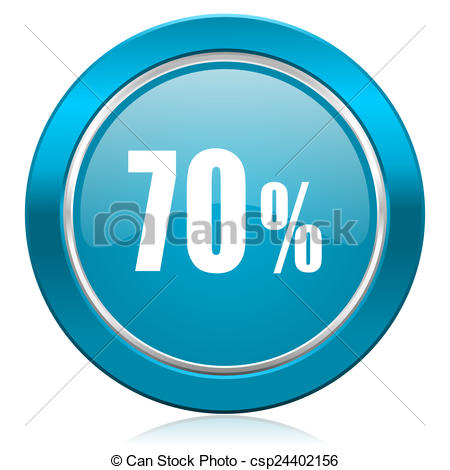 Of 70 Percent Blue Icon Sale Sign Csp24402156   Search Clipart    