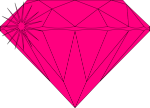 Pink Diamond Sparkle Clip Art At Clker Com   Vector Clip Art Online    