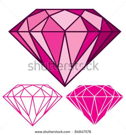 Pink Diamond Stock Vector Illustration 84847576   Shutterstock