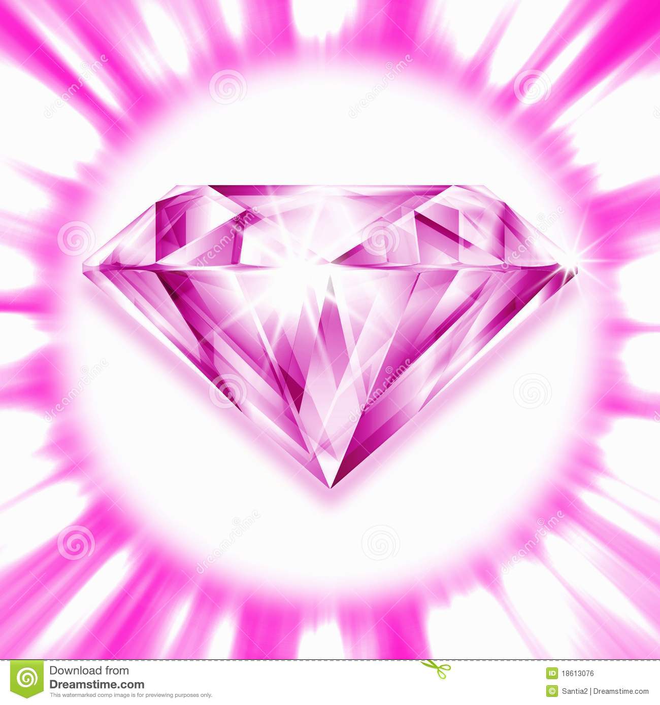 Pink Diamond With Pink Aureola 