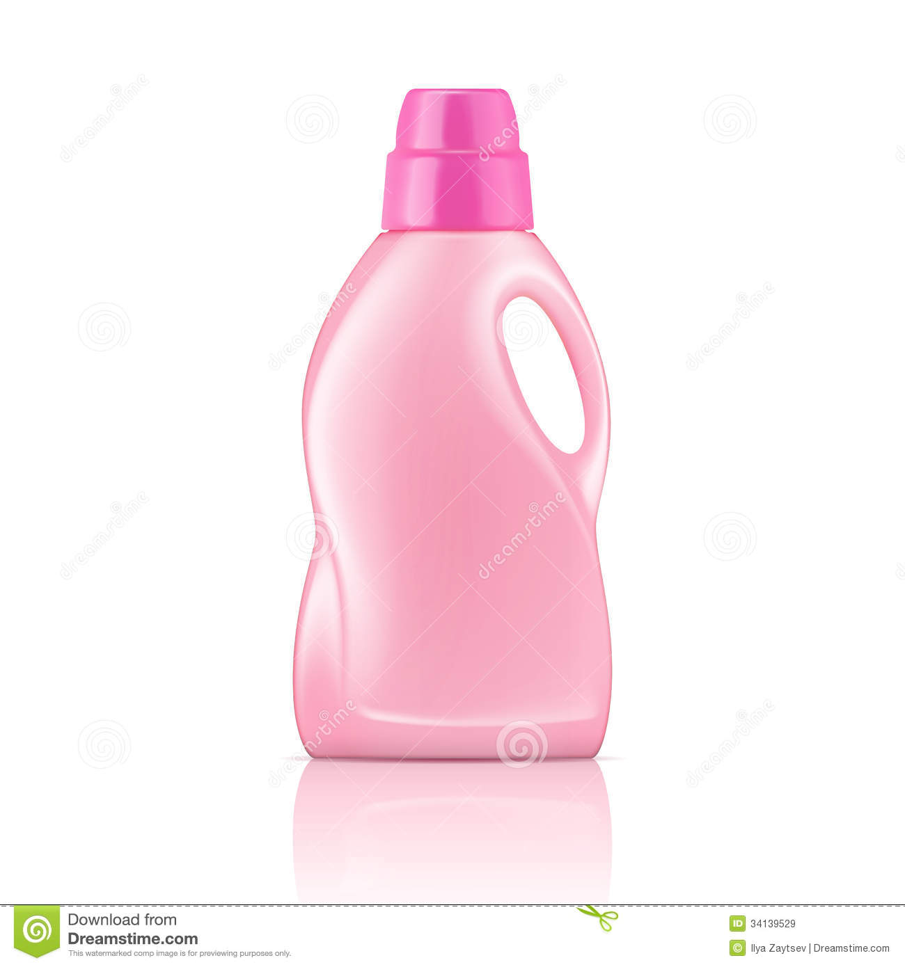 Pink Plastic Bottle For Liquid Laundry Detergent Cleaning Agent