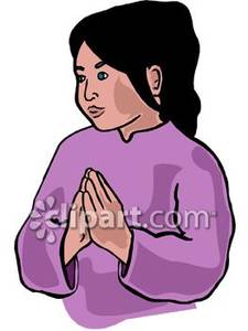 Praying Woman Clipart