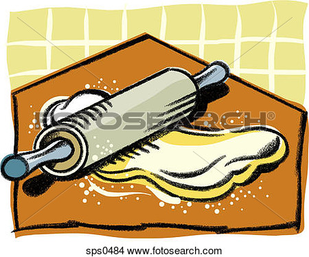 Rolling Out A Dough With A Rolling Pin  Fotosearch   Search Clip Art