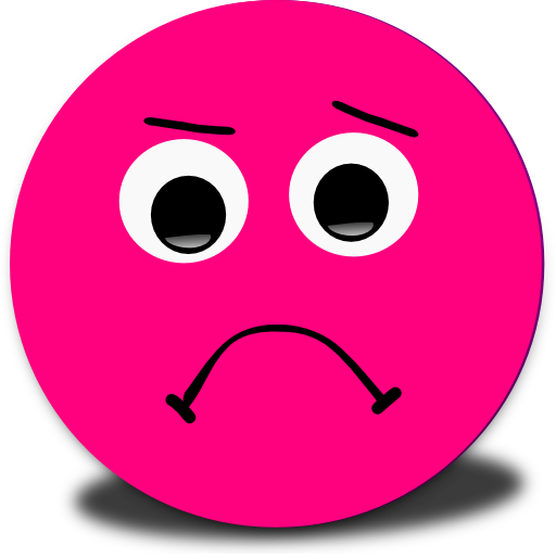 Sad Smiley Pink Emoticon Clipart   Royalty Free Public Domain Clipart