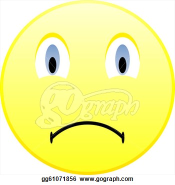 Stock Illustration   Sad Emoticon  Clipart Gg61071856