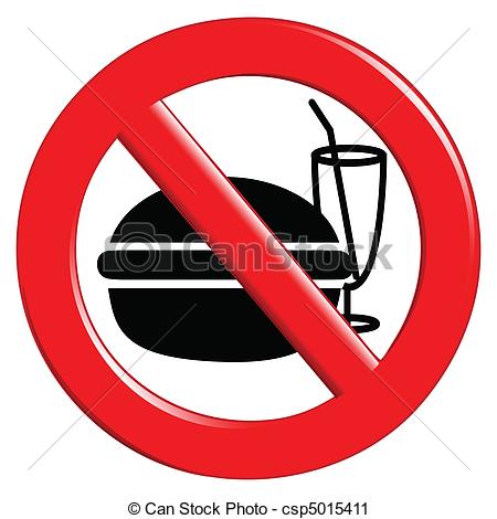 Vector Clip Art Of No Eating And Drinking Sign   Illustration Of