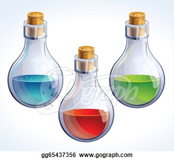 Vector Set Of Three Bottles With Poison  Stock Clipart Gg65437356