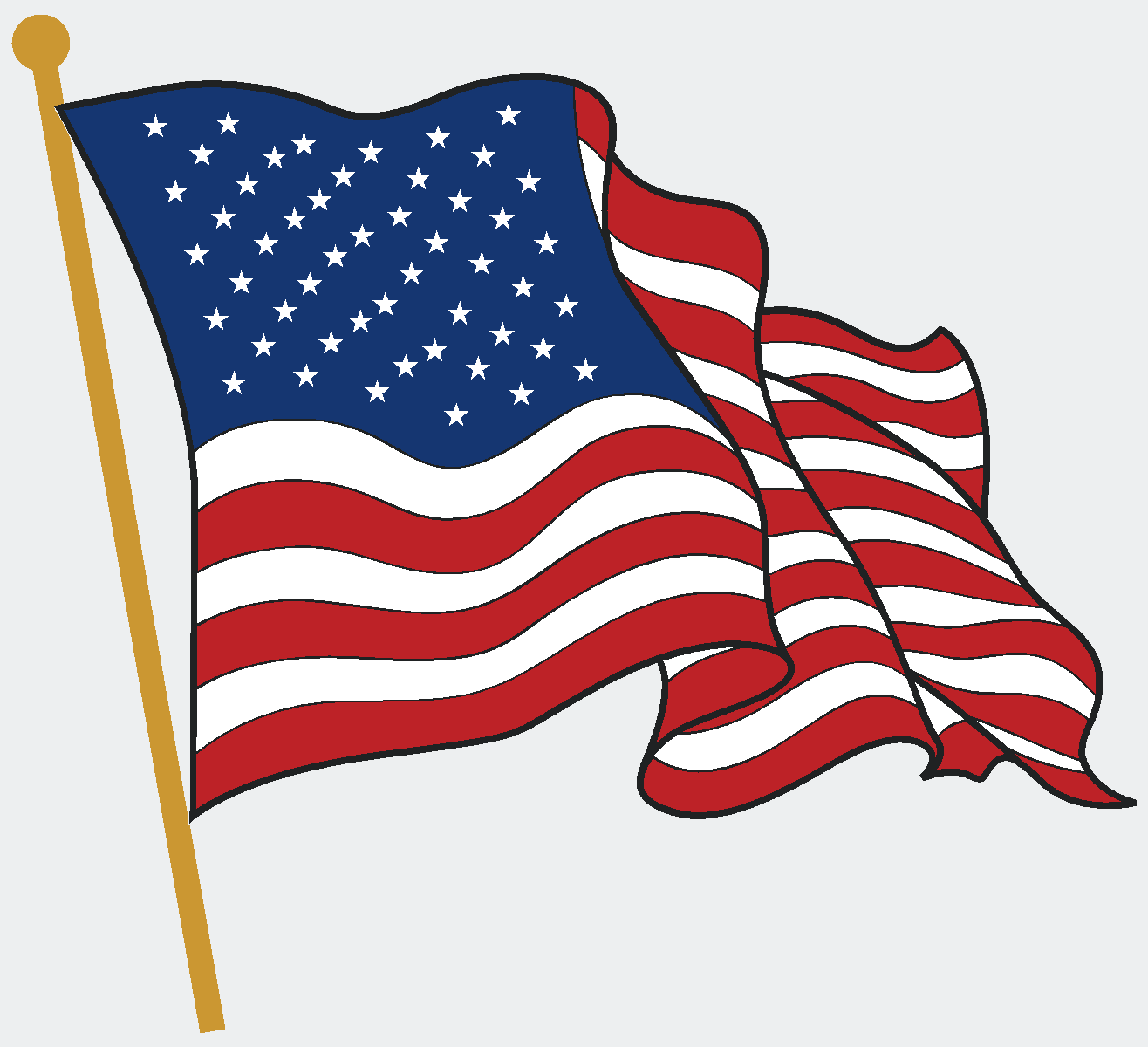18 Waving American Flag Clip Art Free Cliparts That You Can Download