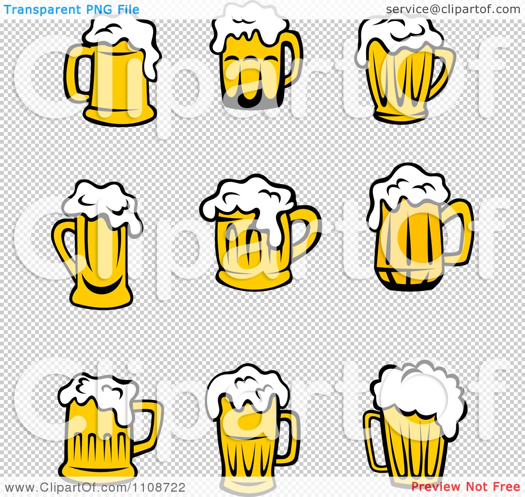 Brewery Clipart Clipart Yellow Frothy Beer Mugs 2 Royalty Free Vector