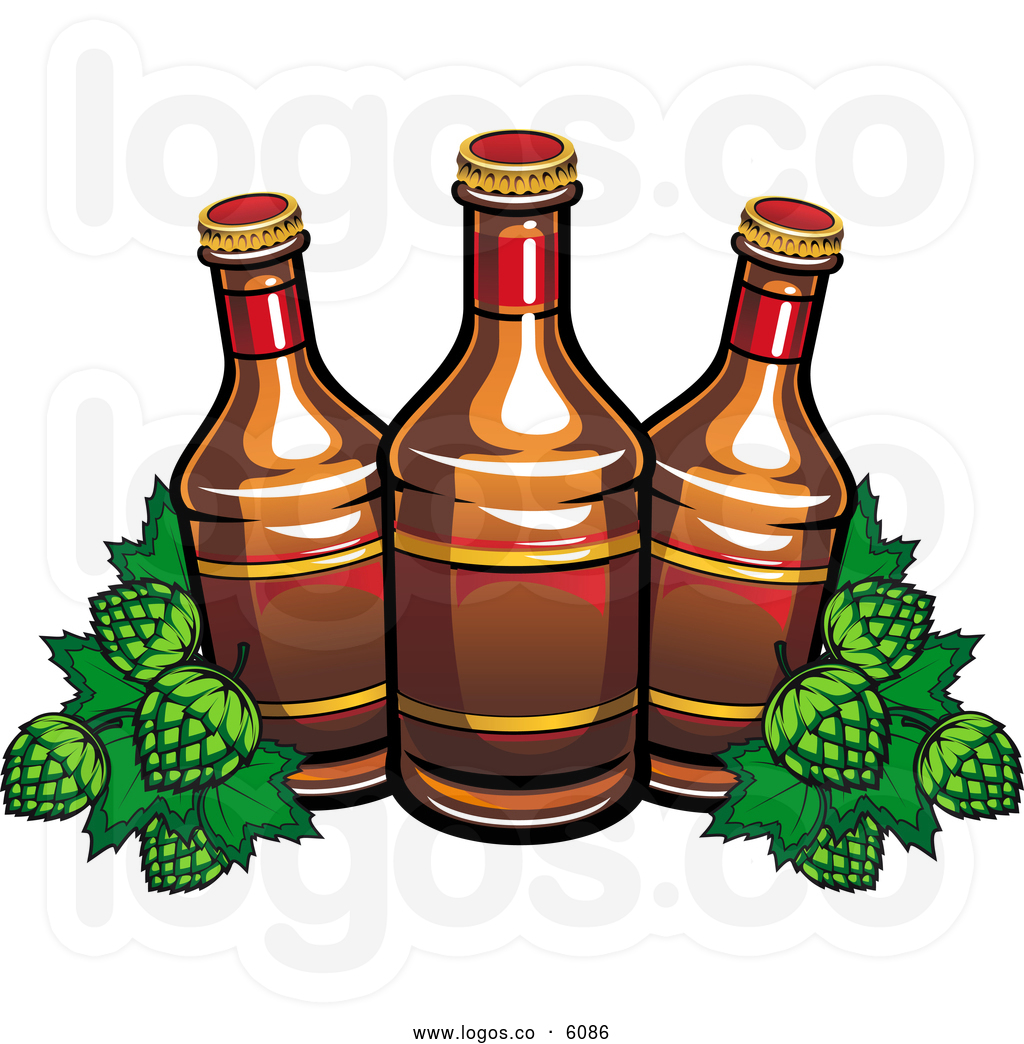 Brewery Clipart Royalty Free Vector Logo Of Three Beer Bottles And