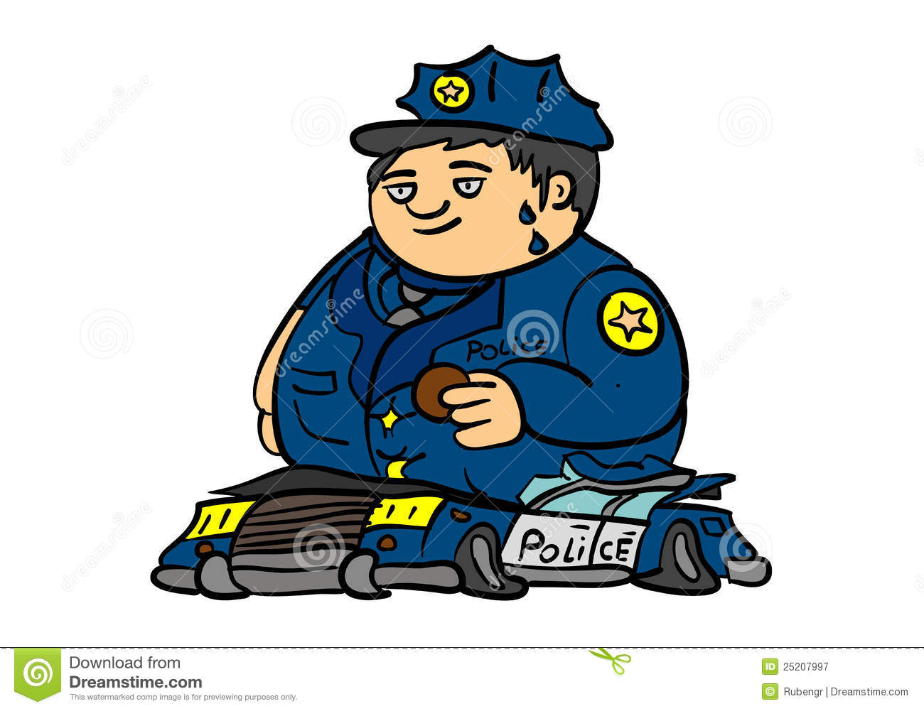 Fat Cop And His Little Car 