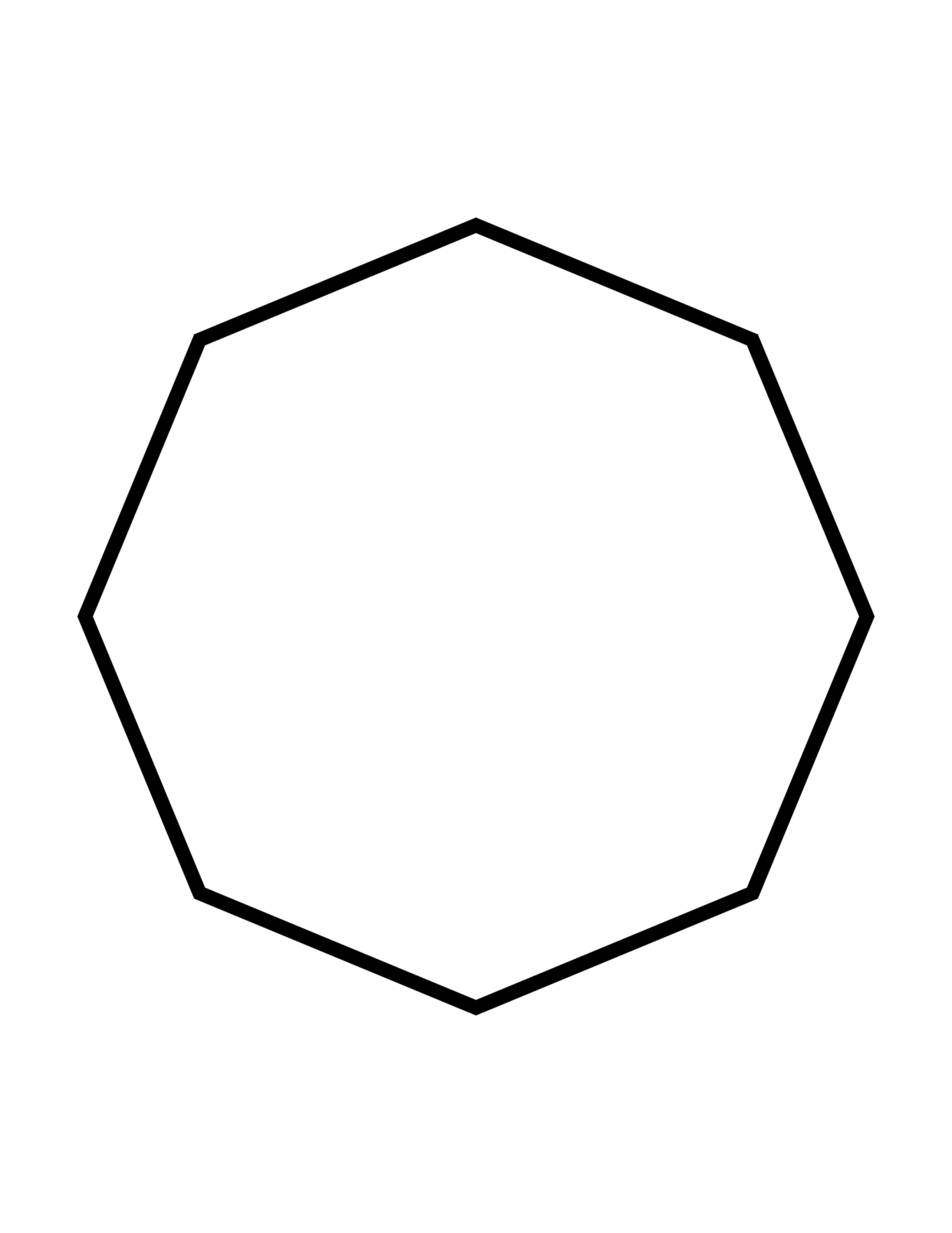 Flashcard Of A Polygon With Eight Equal Sides   Clipart Etc