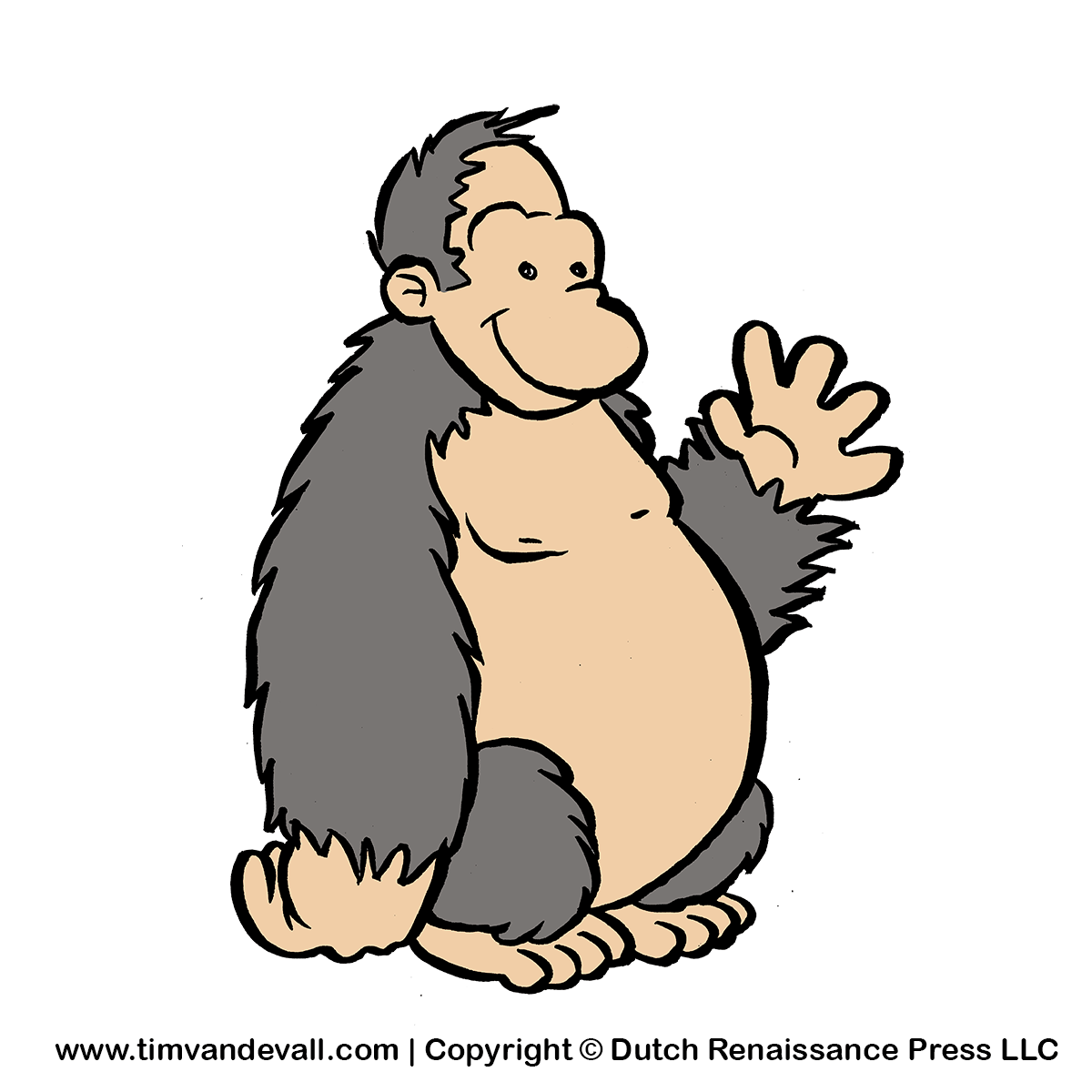 Free Gorilla Clipart Image For Kids   Cartoon Gorilla Png